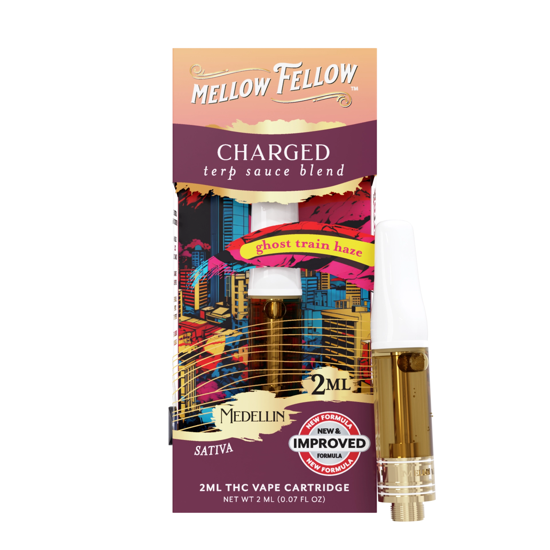 Charged Blend 2ml Terp Sauce Vape Cartridge Ghost Train Haze Sativa