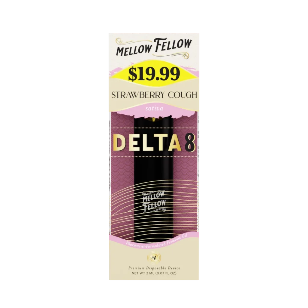 Delta 8 Premium 2ml Disposable Vape Strawberry Cough Sativa