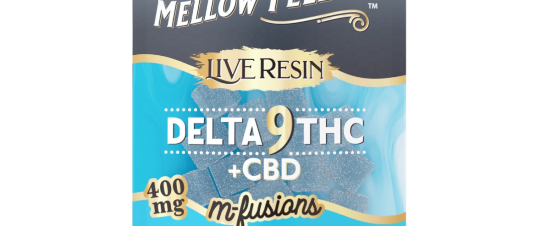 Delta 9 400mg Mellow Fellow Live Resin Edibles Blue Raspberry
