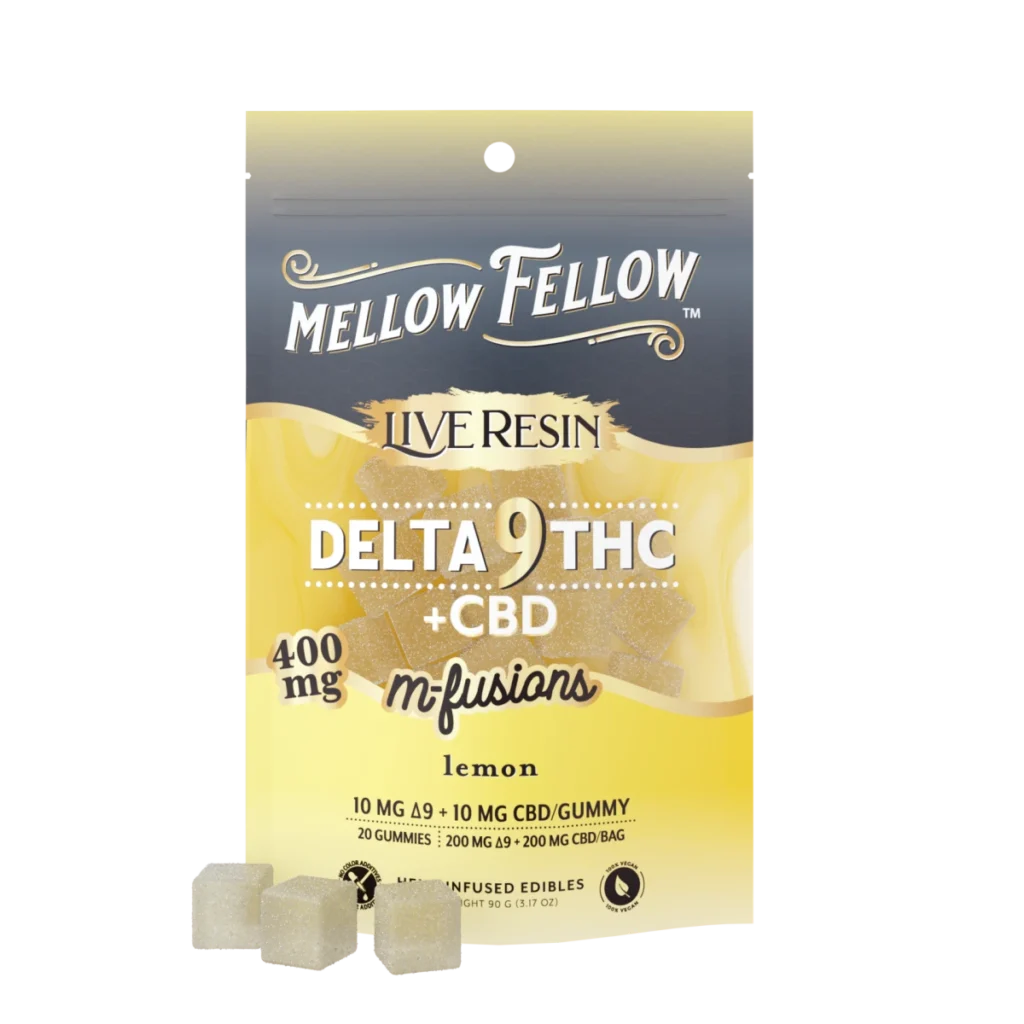 Delta 9 400mg Mellow Fellow Live Resin Edibles | Lemon