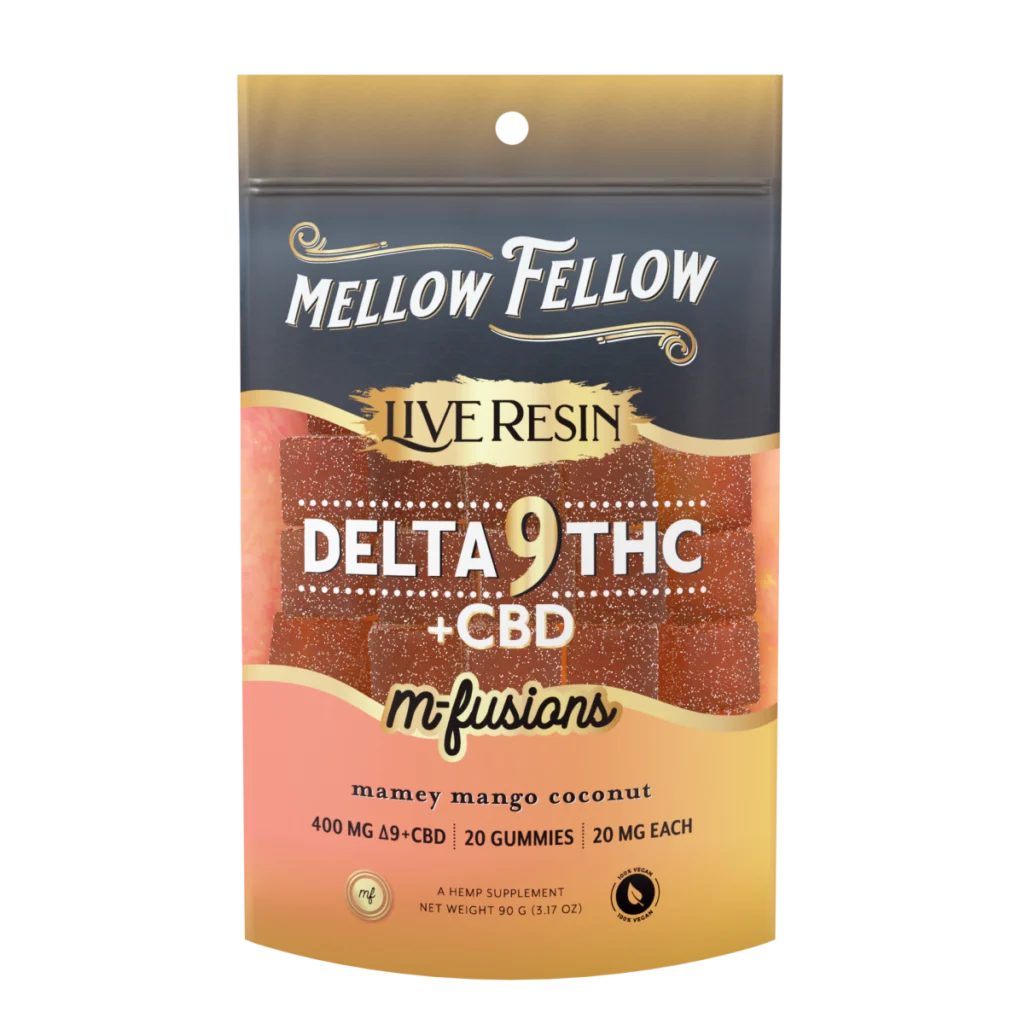 Delta 9 400mg Mellow Fellow Live Resin Edibles Mamey Mango Coconut