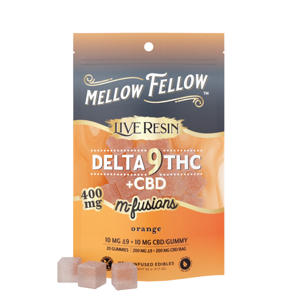 Delta 9 400mg Mellow Fellow Live Resin Edibles | Orange