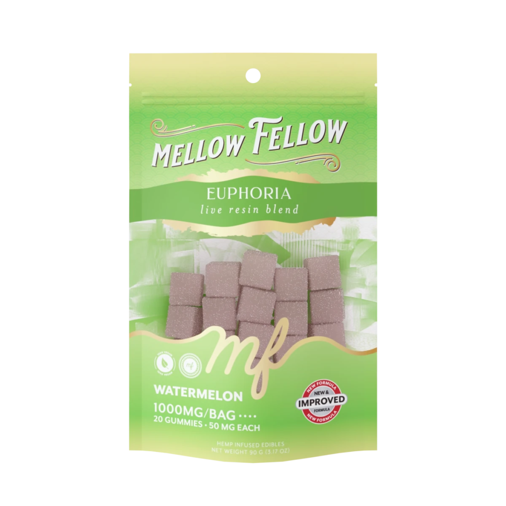Euphoria Blend 1000mg Mellow Fellow Live Resin M-Fusions Edibles Watermelon