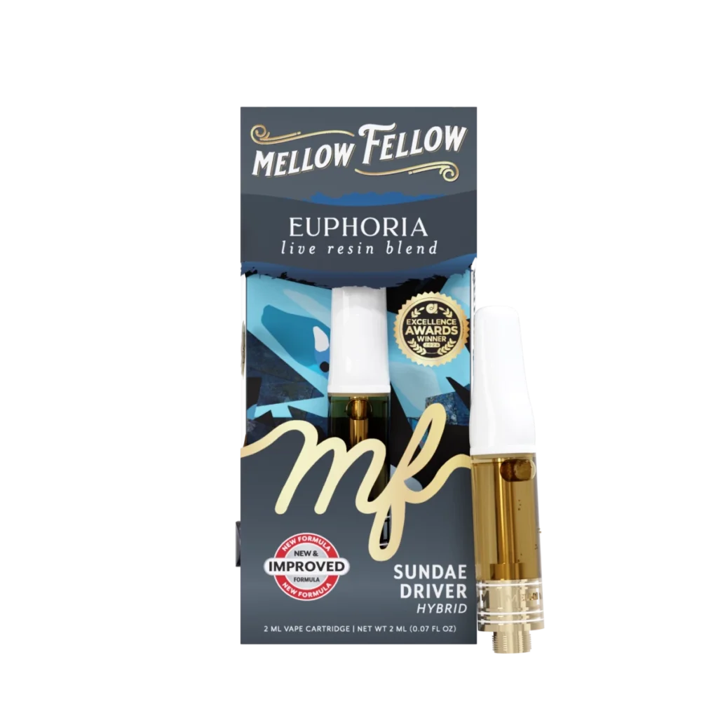 Euphoria Blend 2ml Live Resin Vape Cartridge Sundae Driver Hybrid