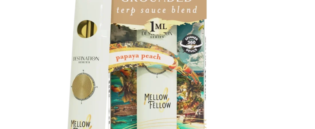 Grounded Blend 1ml Terp Sauce Spinner Vape Papaya Peach Indica