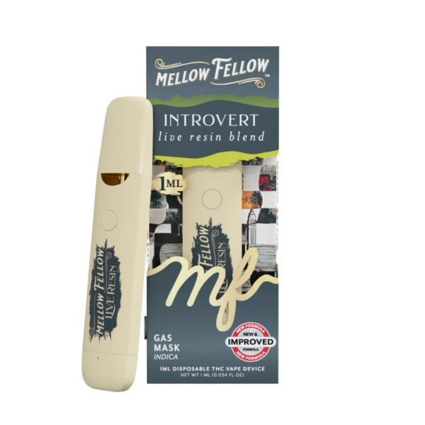 Introvert Blend 1ml Live Resin Vape Gas Mask Indica