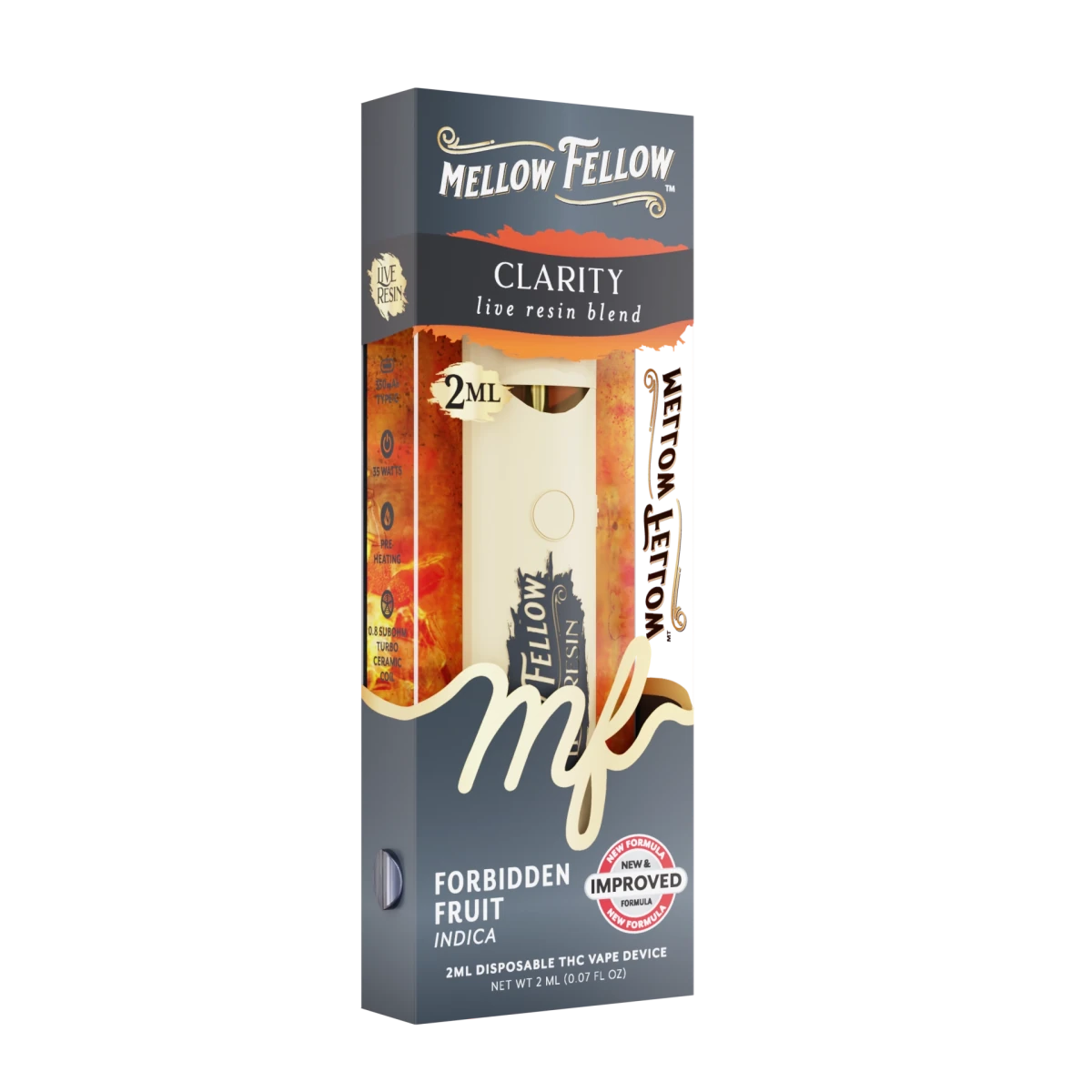 Clarity Blend 2ml Live Resin Disposable Vape – Forbidden Fruit (Indica) - Image 3