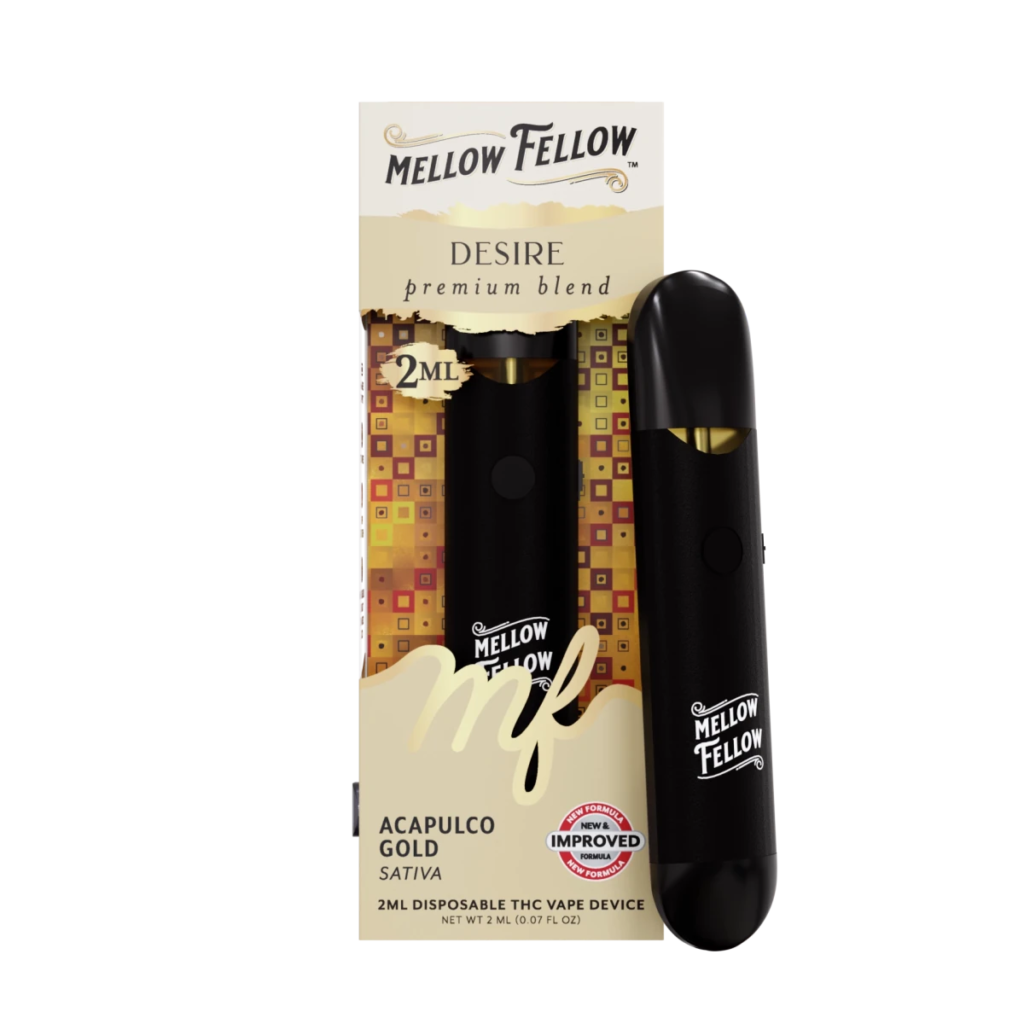 Mellow Fellow Desire Blend 2ml Disposable Vape – Acapulco Gold