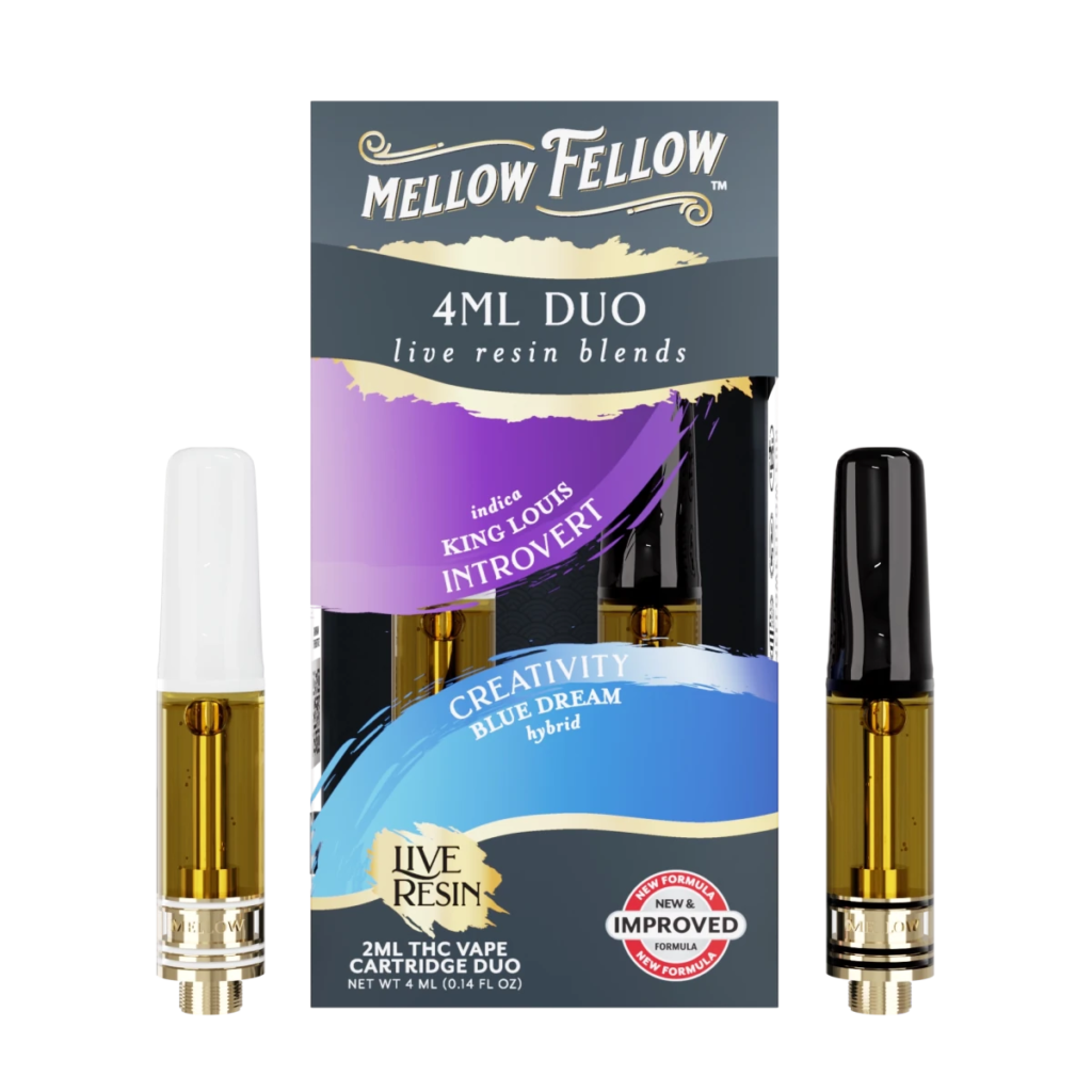 Mellow Fellow Live Resin 4ml Vape Cart Duo Introvert