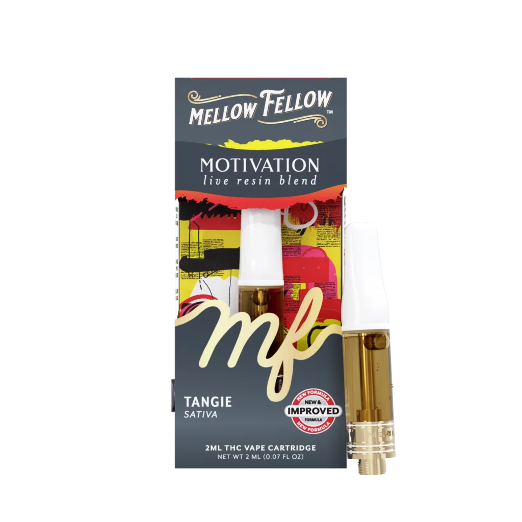 Motivation Blend 2ml Mellow Fellow Live Resin Vape Cartridge | Tangie Sativa