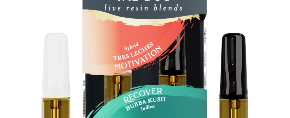 Motivation & Recover 4ml Mellow Fellow Live Resin Vape Cart Tres Leches & Bubba Kush