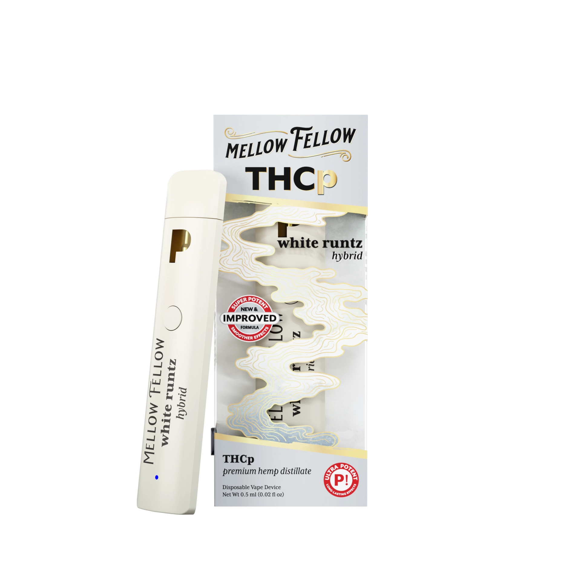 THCp 0.5g Disposable Vape White Runtz Hybrid