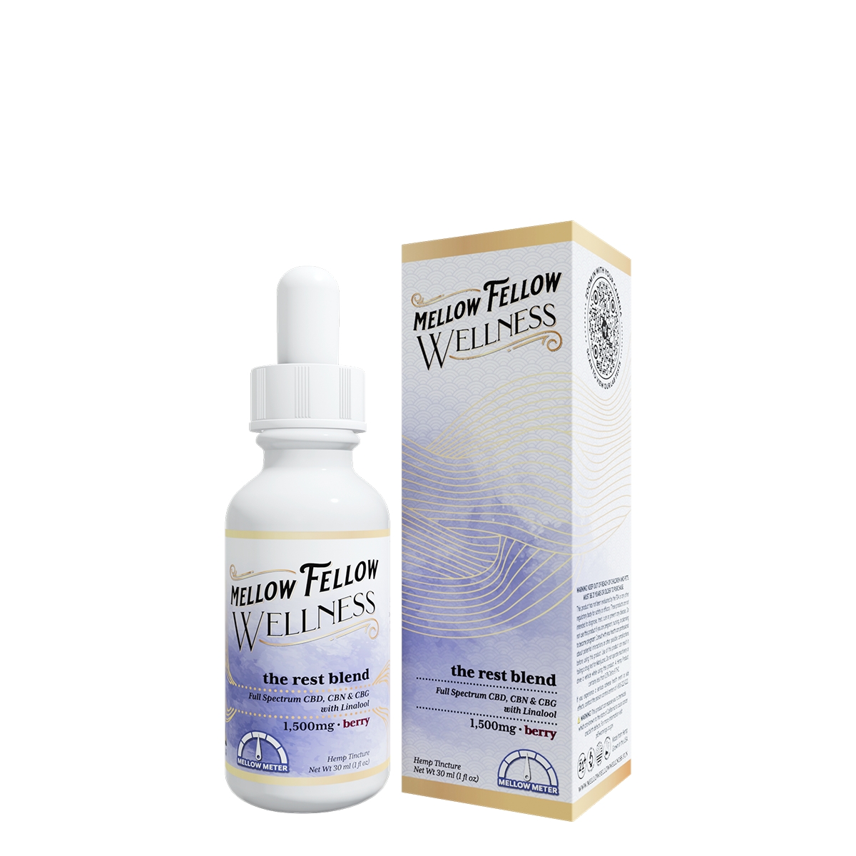 The Rest Blend CBD Tincture 1500mg Berry | Mellow Fellow