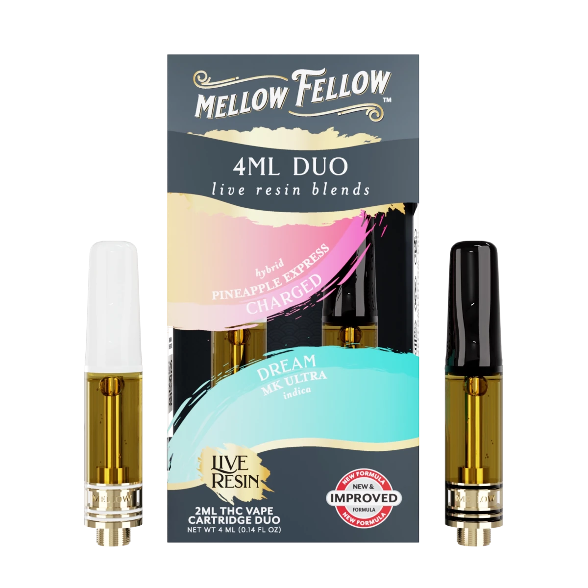 pineapple express hybrid dream mk ultra indica live resin 4ml vape cart duo